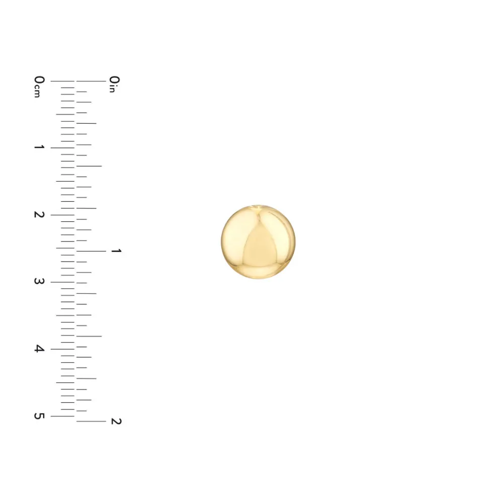 14k Gold Button Stud Earrings