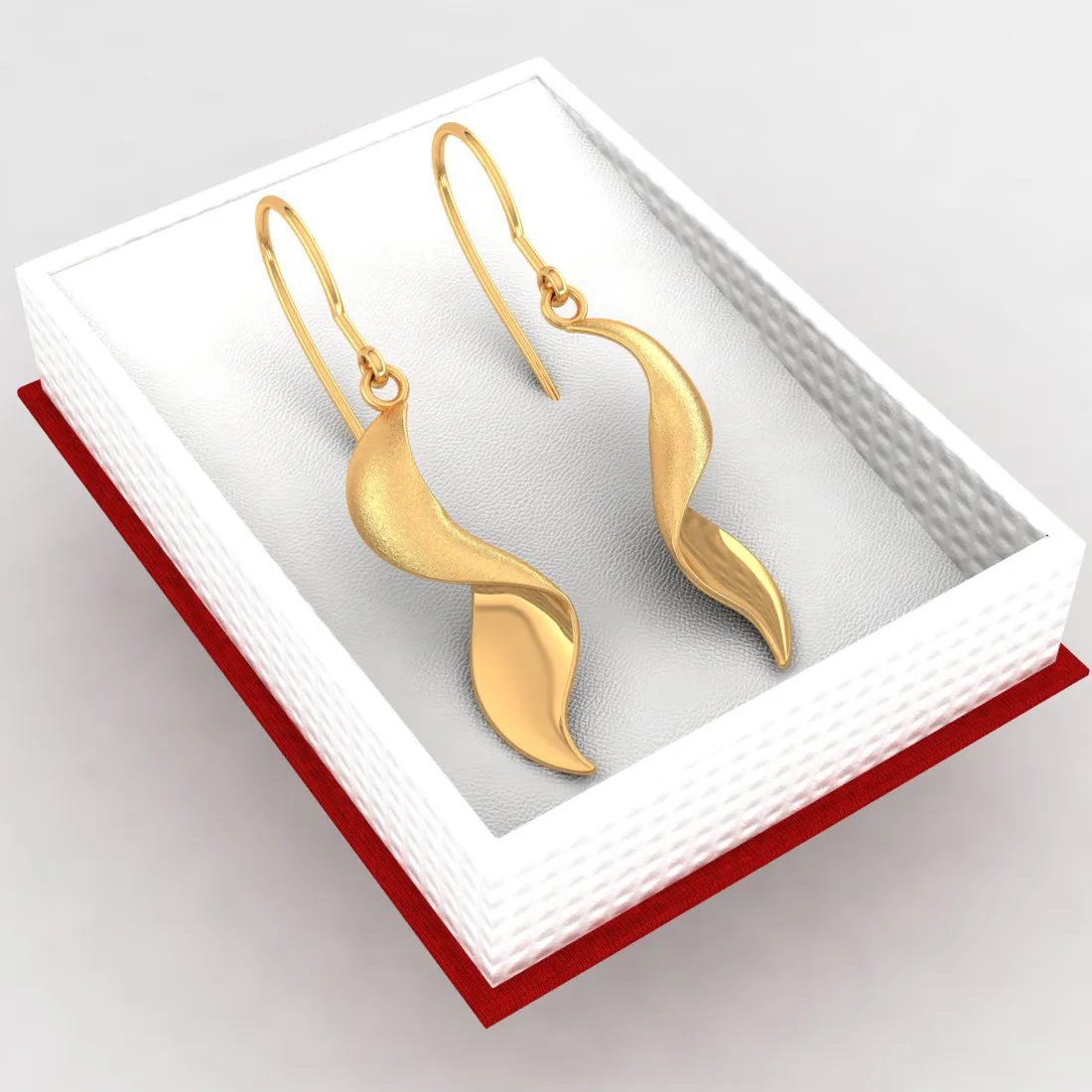 14k Minimal Gold Earrings With Spiral Design