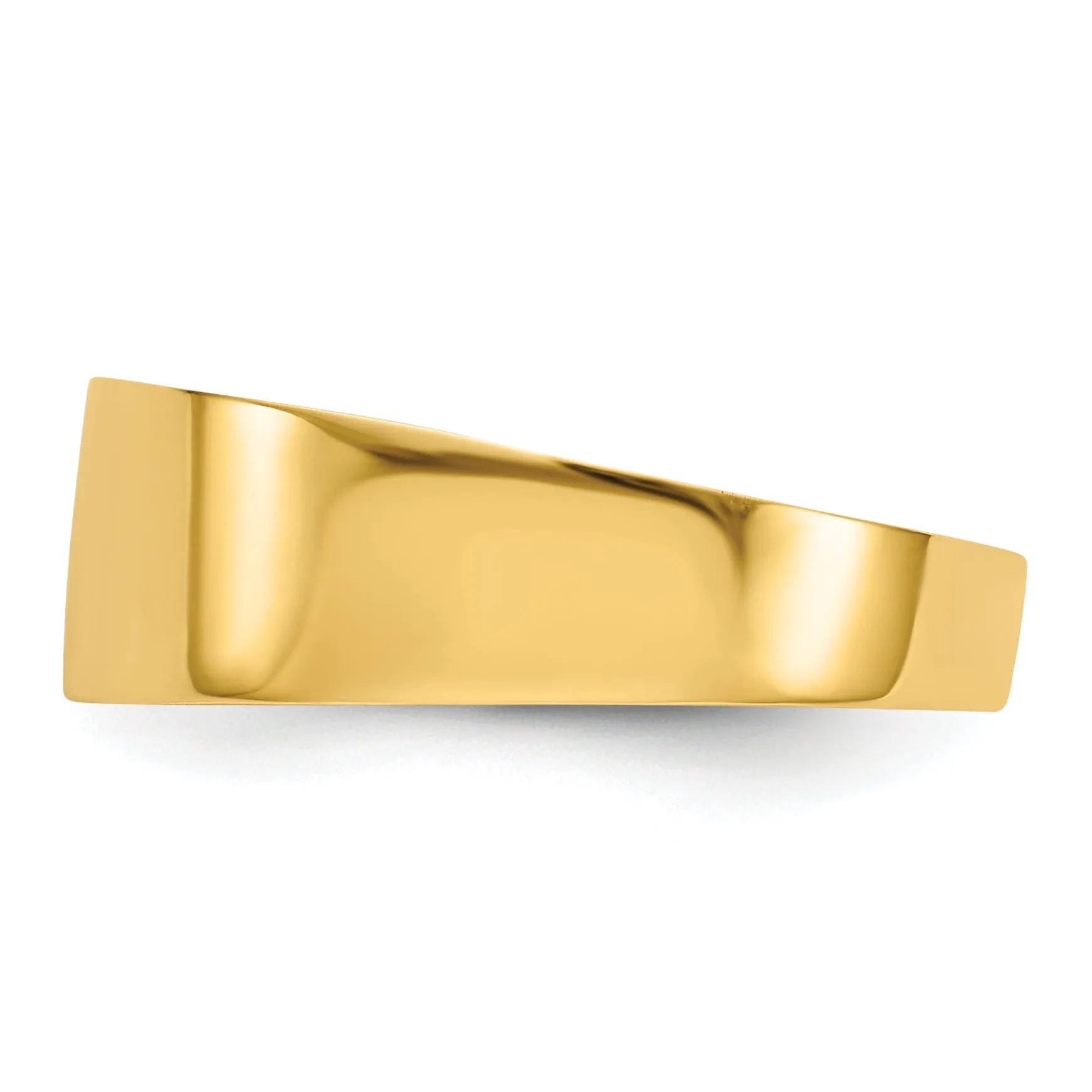 14kt yellow gold ladies cigar band ring