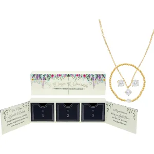 3 Days of Gold Sparkle 18K Gold Plated Cubic Zirconia Necklace, Bracelet, and Earrings Set