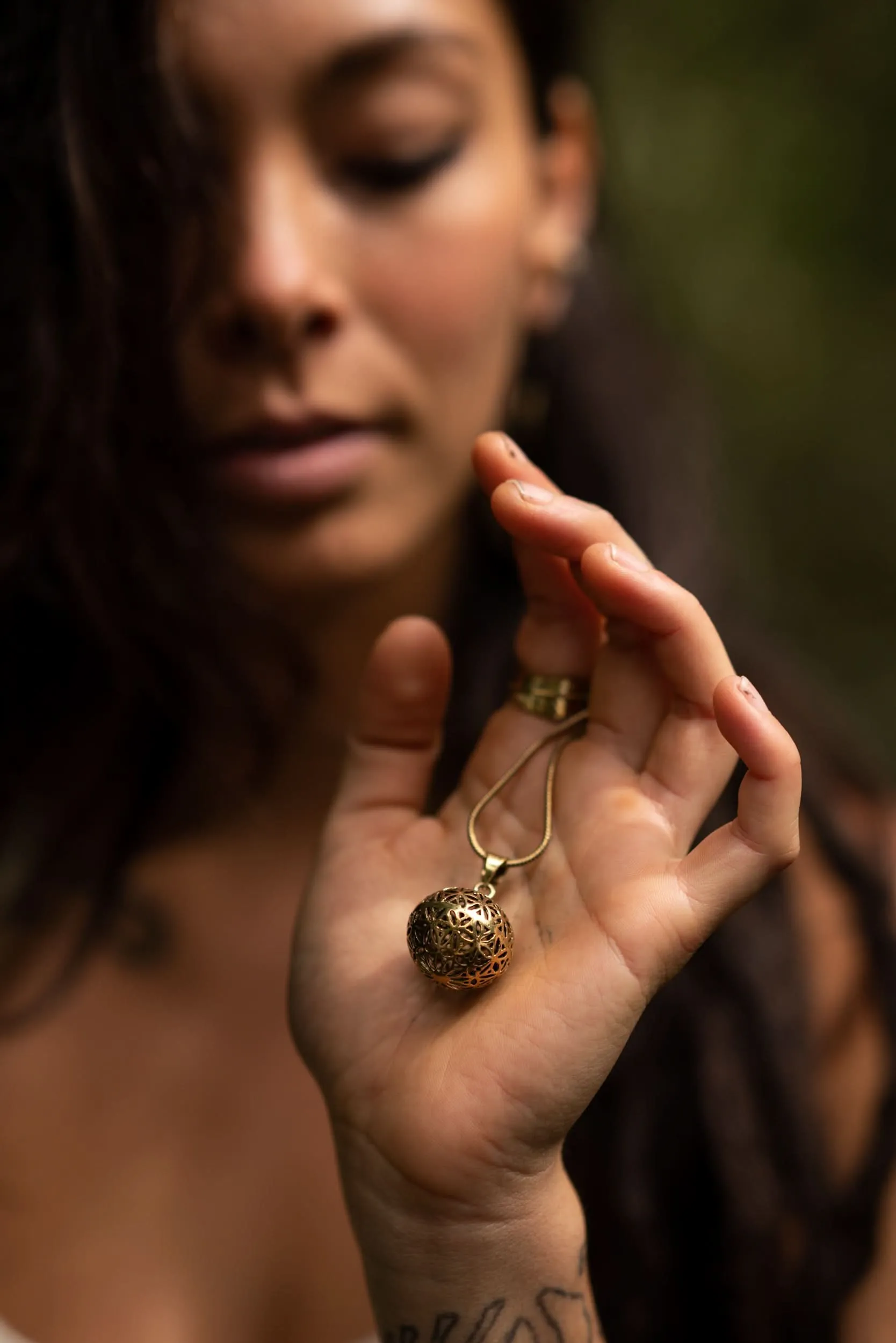 3D Flower of Life Ball Necklace