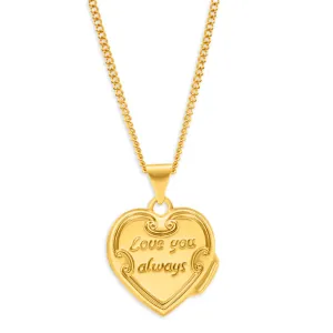 9ct 2 Toned 'Love You Always' Locket