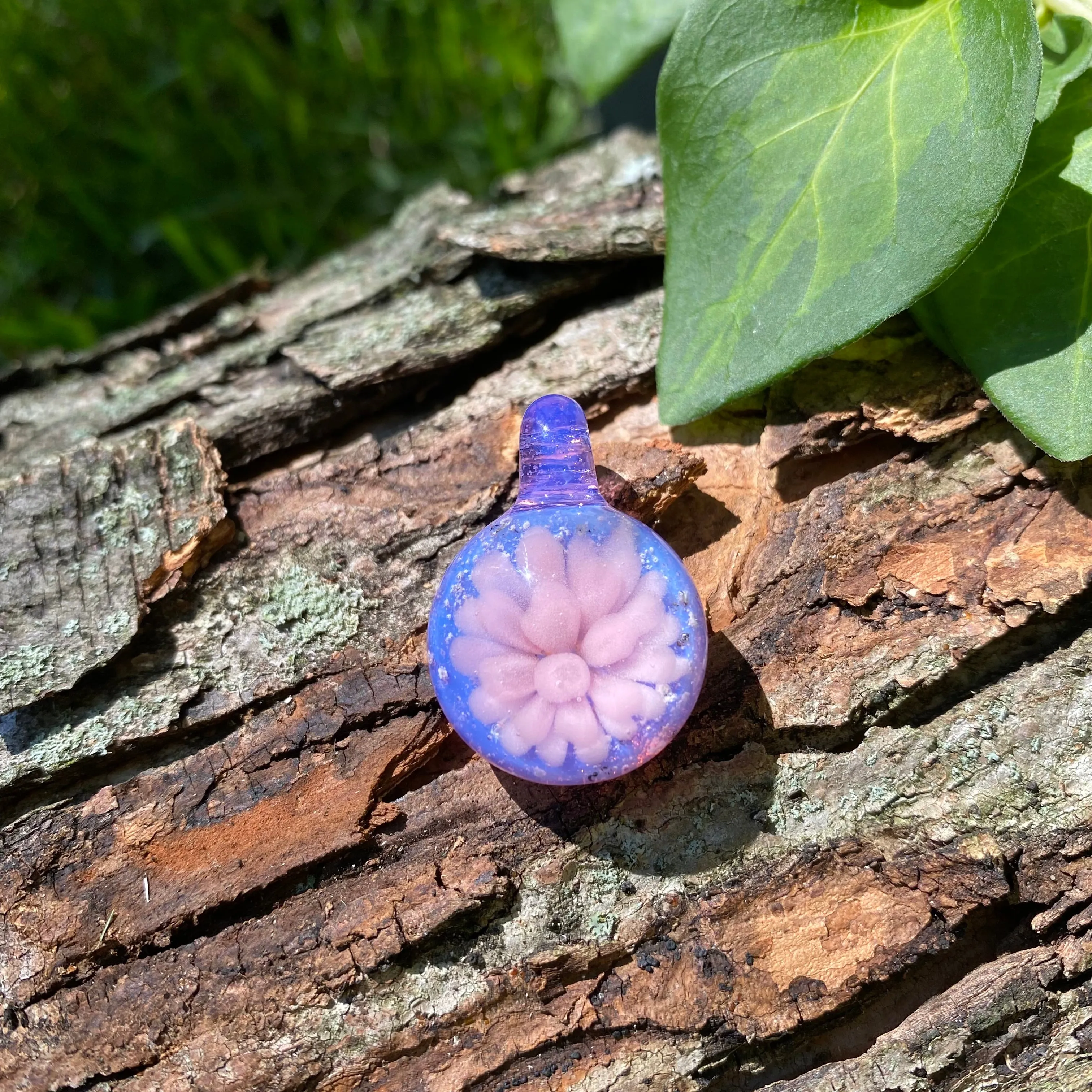 Abstract Flower Pendants with Infused Cremains