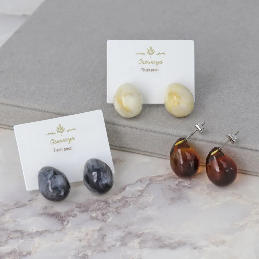 Acrylic Marble Waterdrop Earrings