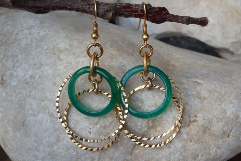 AGATE hoops earrings