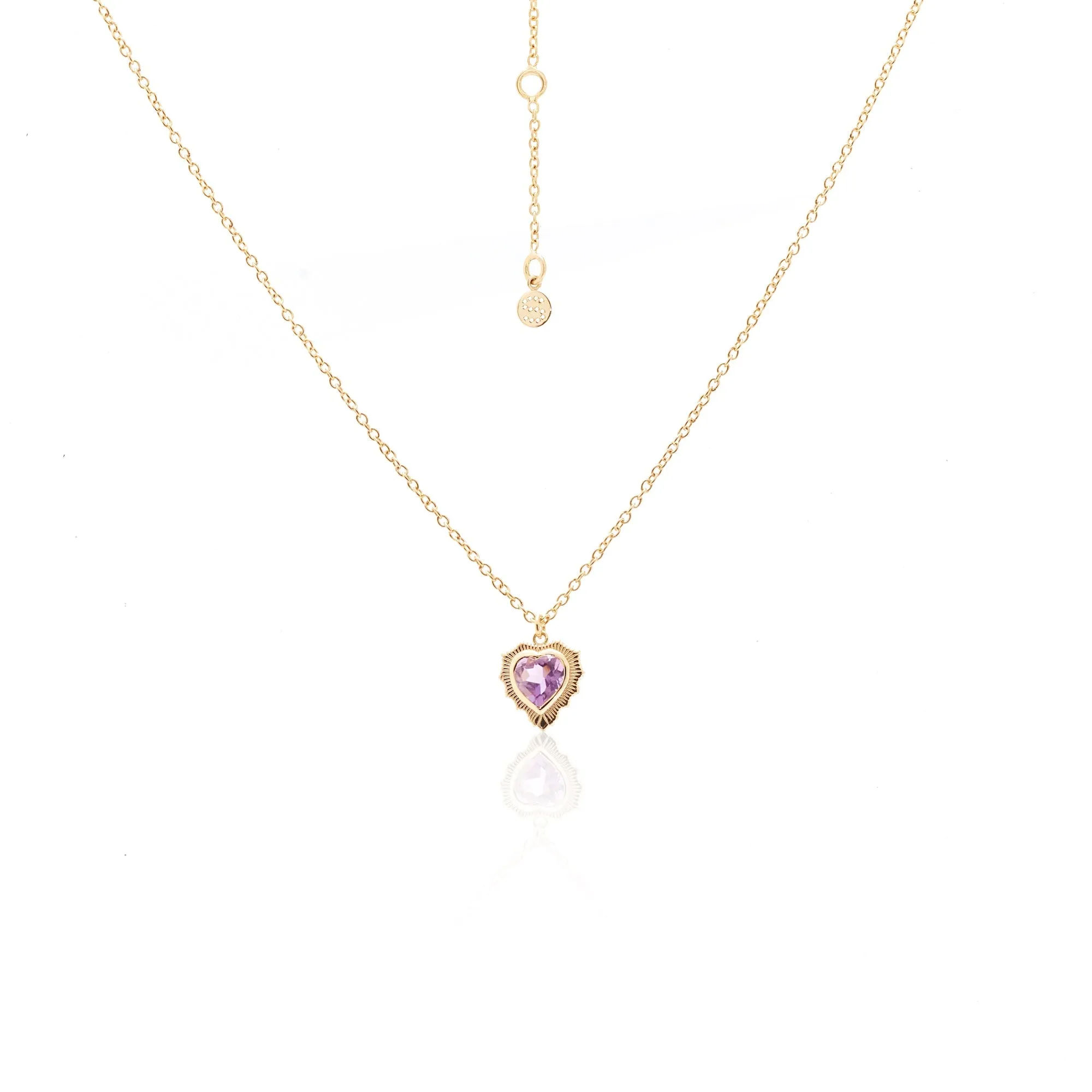 Amour / Necklace / Brazilian Amethyst   Gold