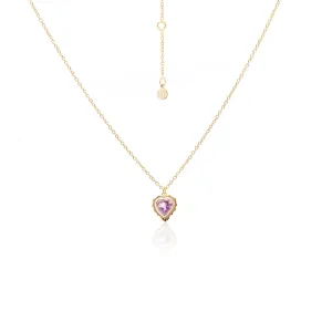 Amour / Necklace / Brazilian Amethyst   Gold