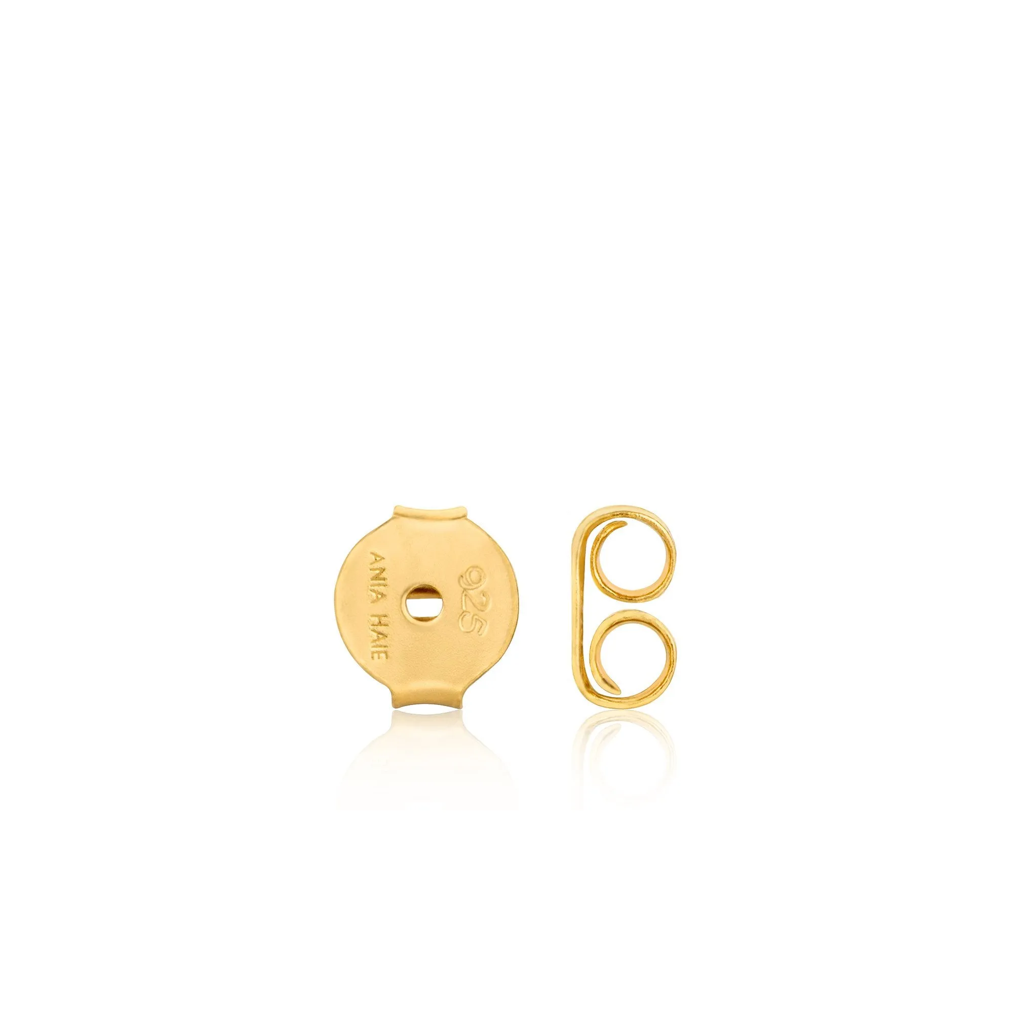 Ania Haie Optic White Enamel Disc Gold Stud Earrings