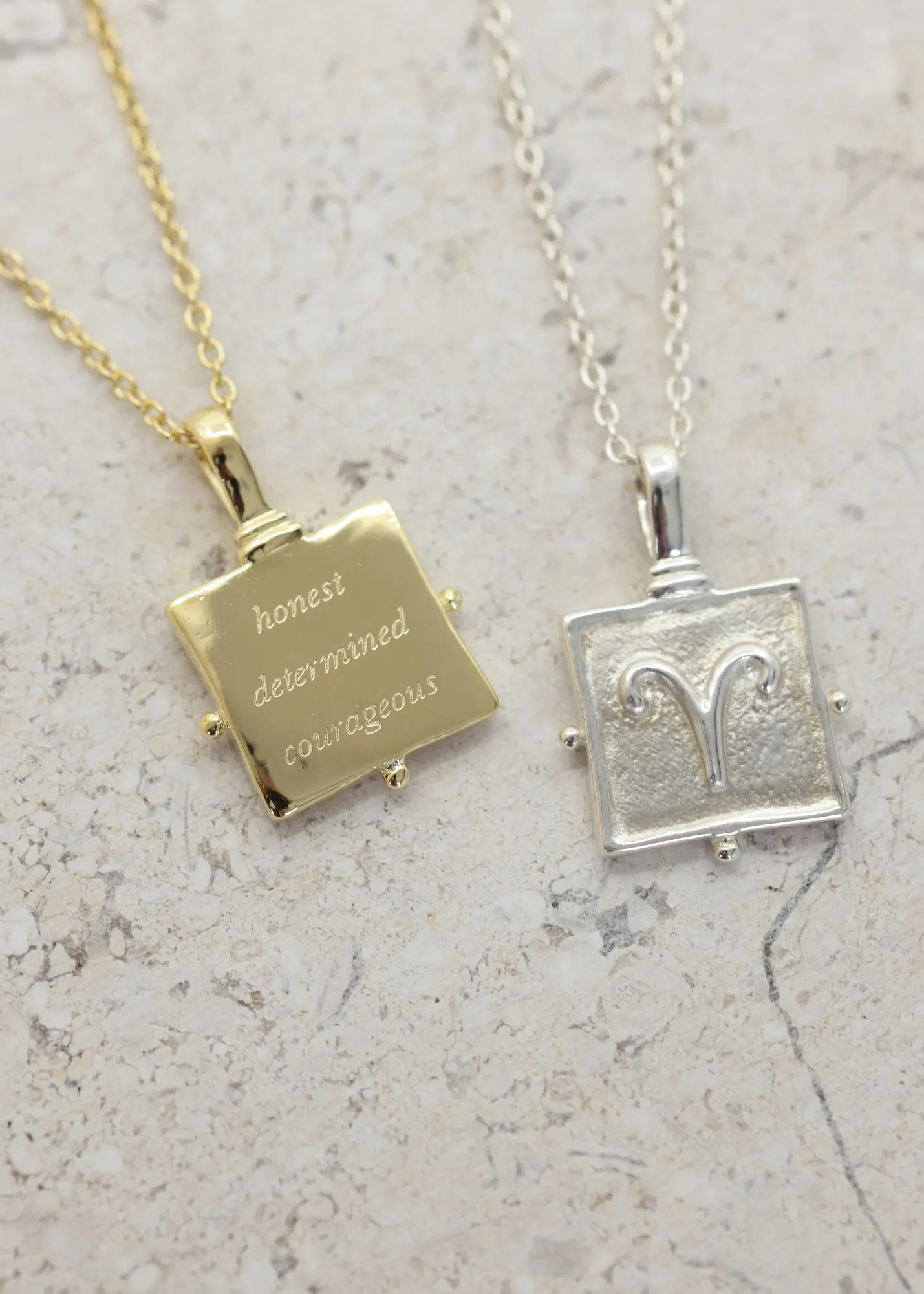 Aries Zodiac Gold Necklace