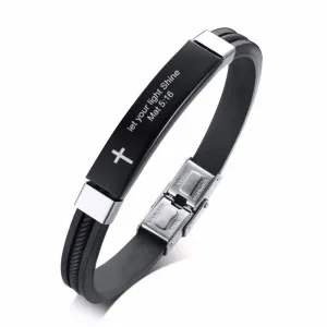 Bible Verse Bracelet <br> Matthew 5:16 (Silicone)