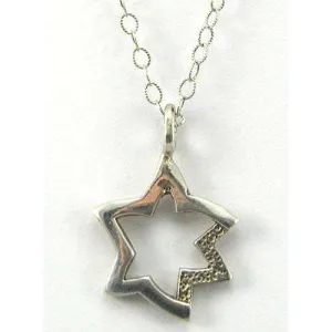 Charlene Biesele Curved Jewish Star Necklace