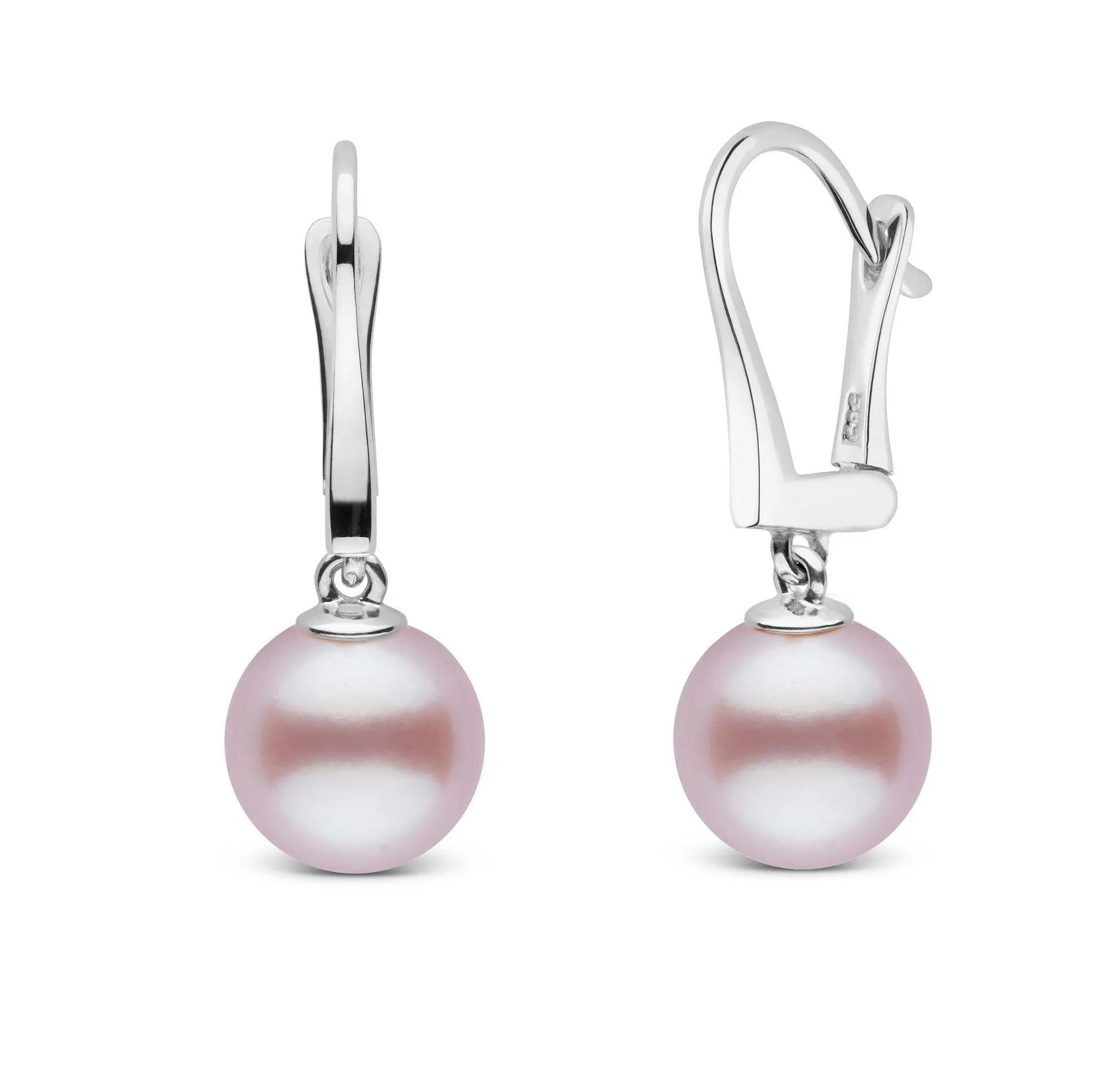 Classic Collection Lavender Freshadama Freshwater 9.0-10.0 mm Pearl Dangle Earrings