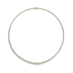 Classic Tennis 12CT Diamond Necklace | 18K Yellow Gold