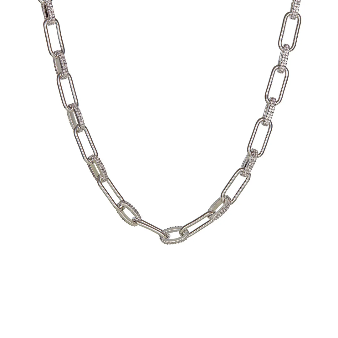 Crystal Chain Link Necklace