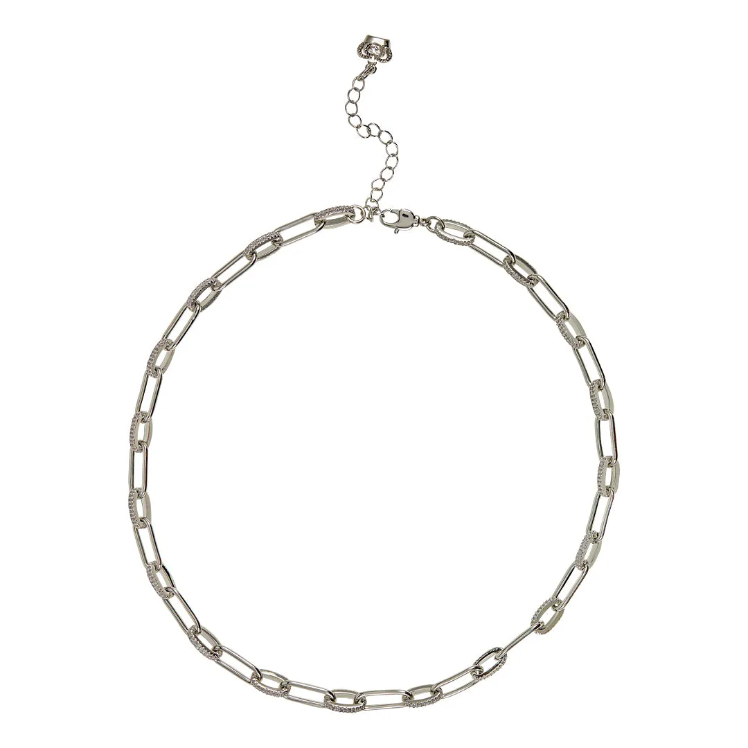 Crystal Chain Link Necklace