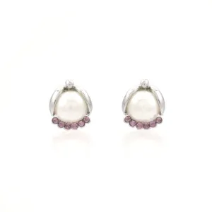 Czech Rhinestone Pearl Earstuds