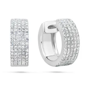 Diamond Pave 5 Row Huggie