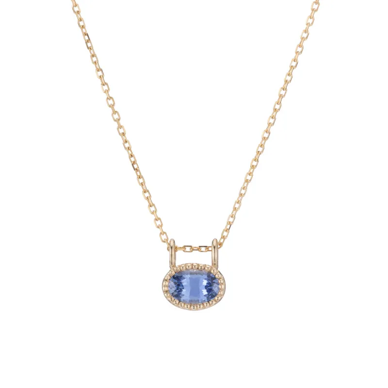 East West Blue Sapphire Necklace