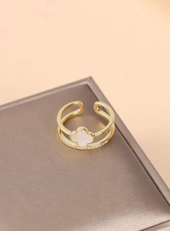 Elegant Four Leaf Clover Ring  for Women | Ring Jewelry Gift for Valentine's day for Women, Girls