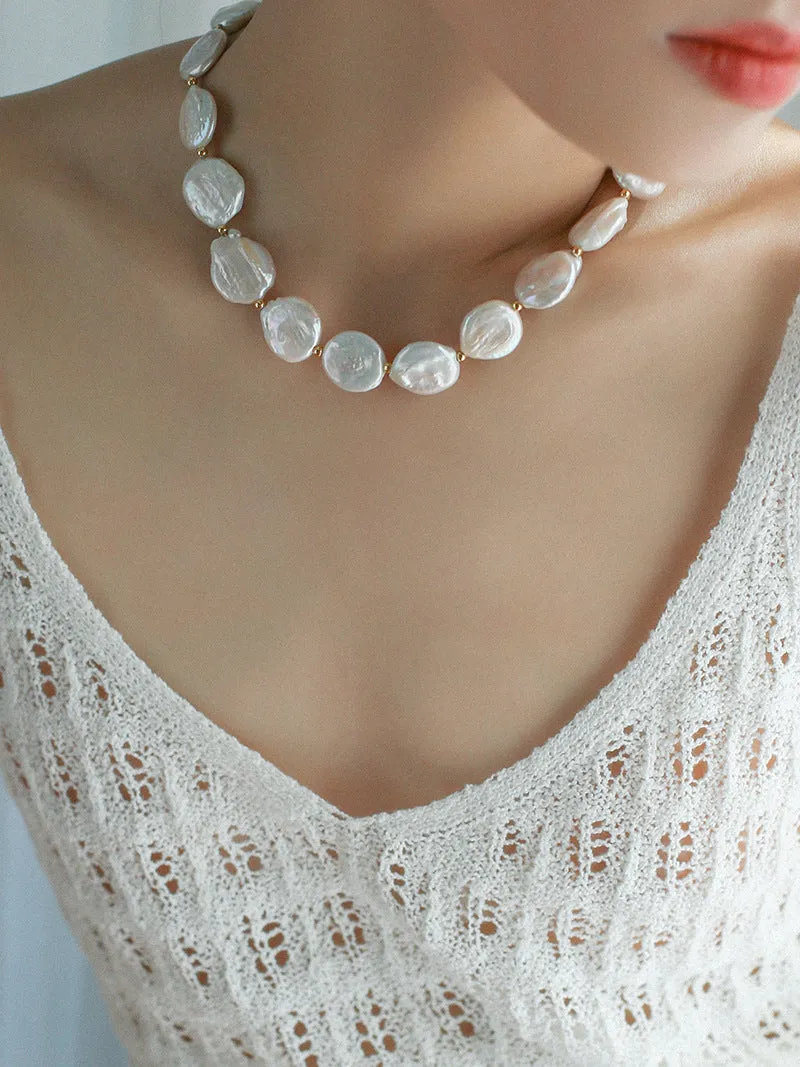 Elegant Rebellion Baroque Pearl Statement Necklace