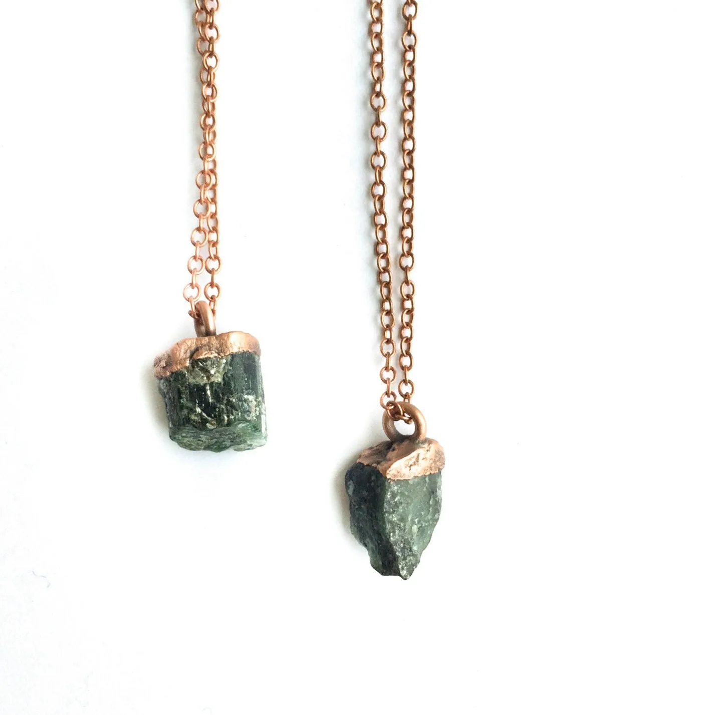 Emerald crystal necklace | Raw emerald necklace