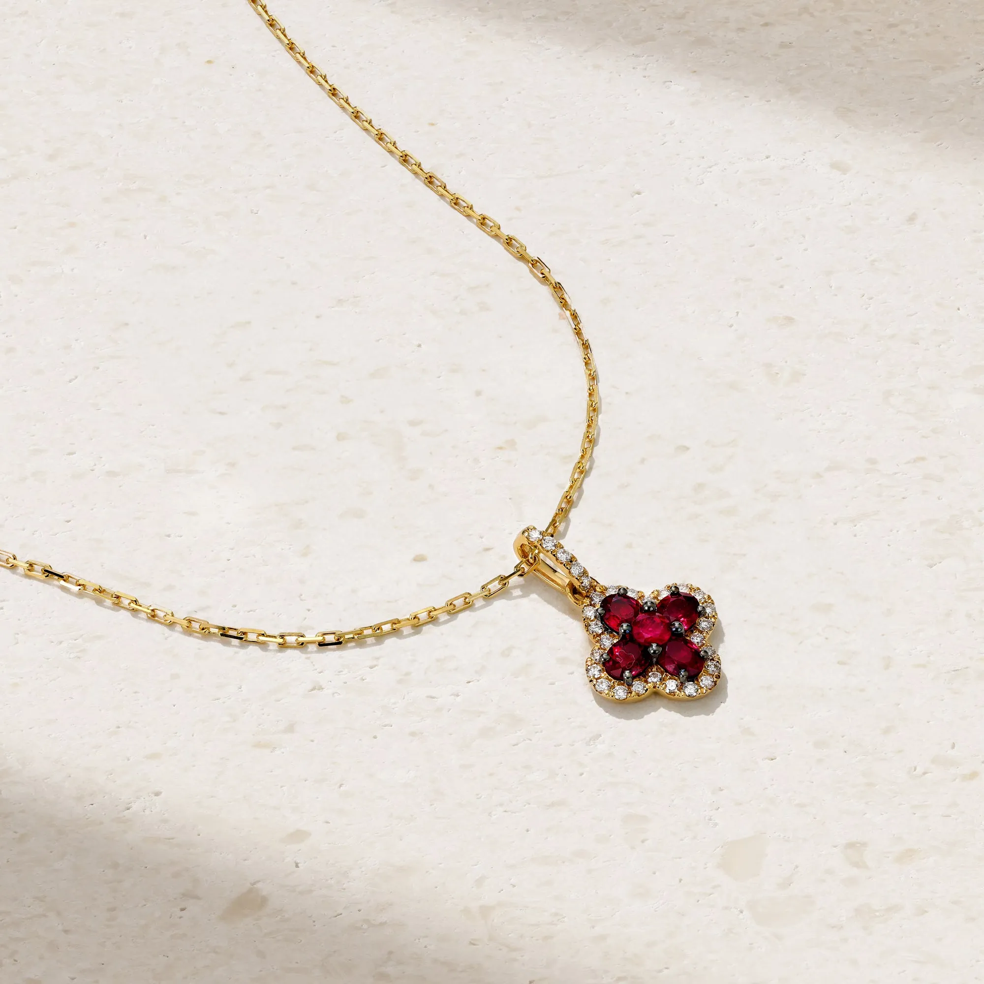 Felicity Ruby and Diamond Pendant