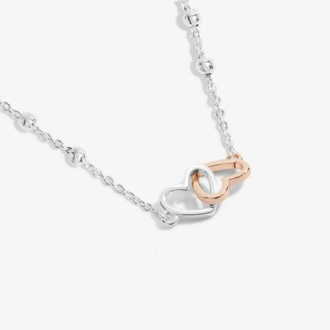 Forever Yours Fabulous Friend Silver Rose Gold Plated 46cm   5cm Necklace 6711