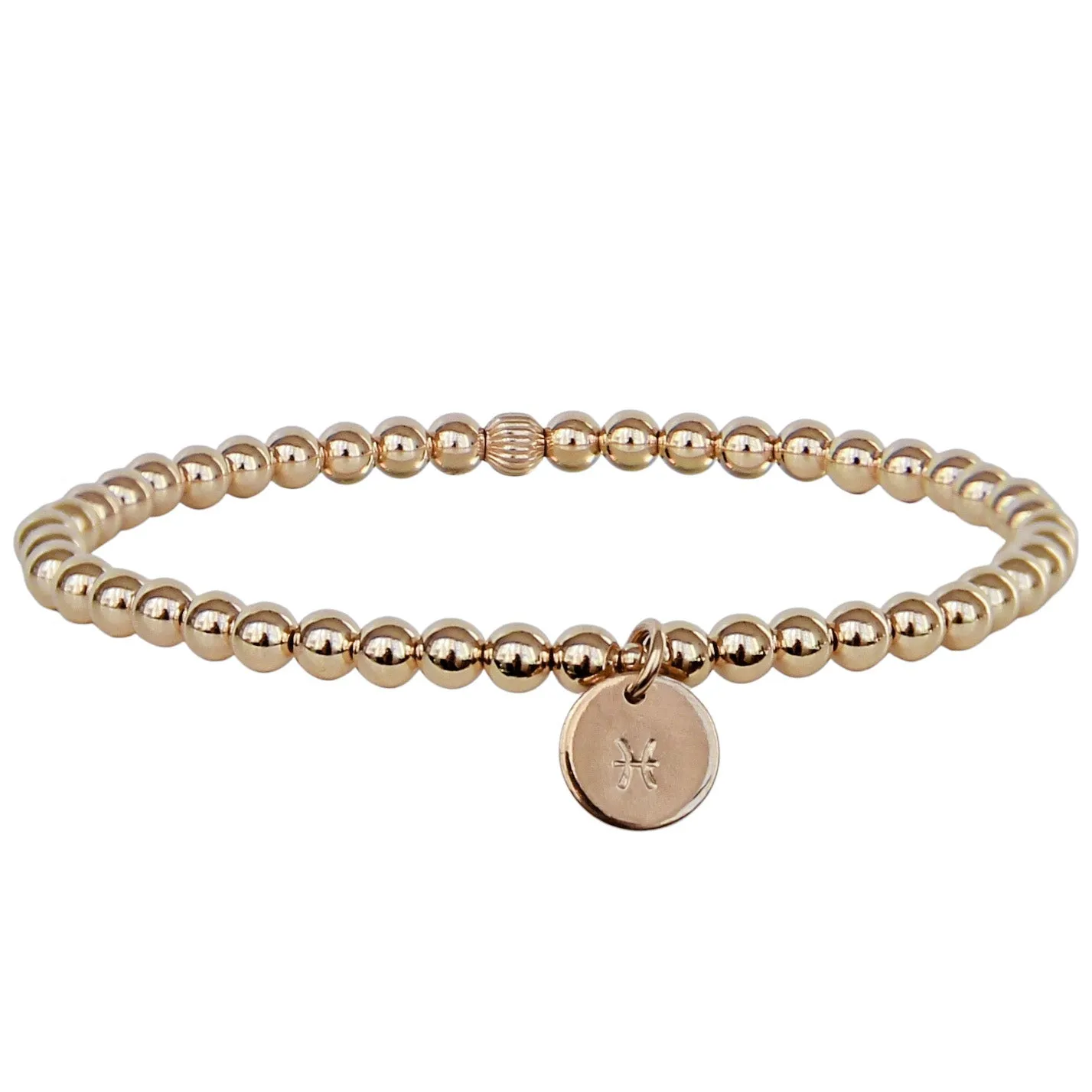 Gold Beaded Bracelet | Zodiac