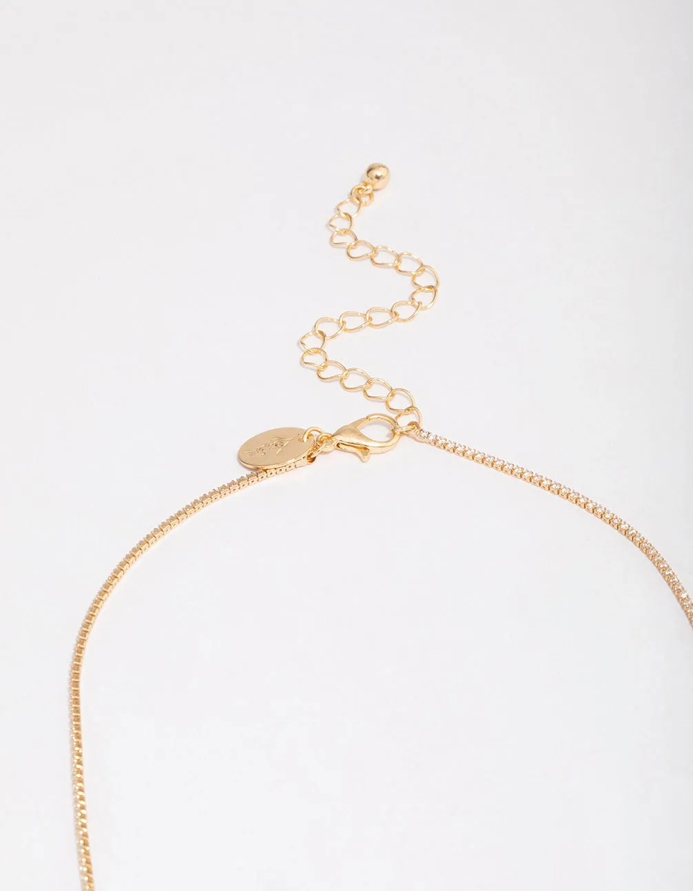 Gold Plated Dainty Cupchain Floral Necklace