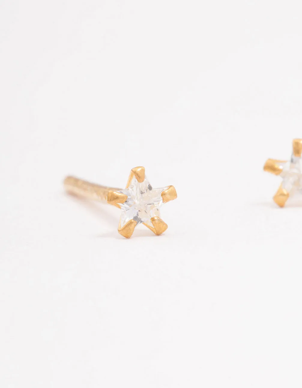 Gold Plated Sterling Silver Baby Star Stud Earrings