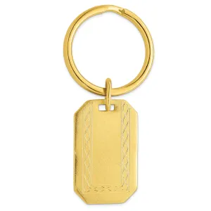 Gold Plated With Engraveable Area Key Ring