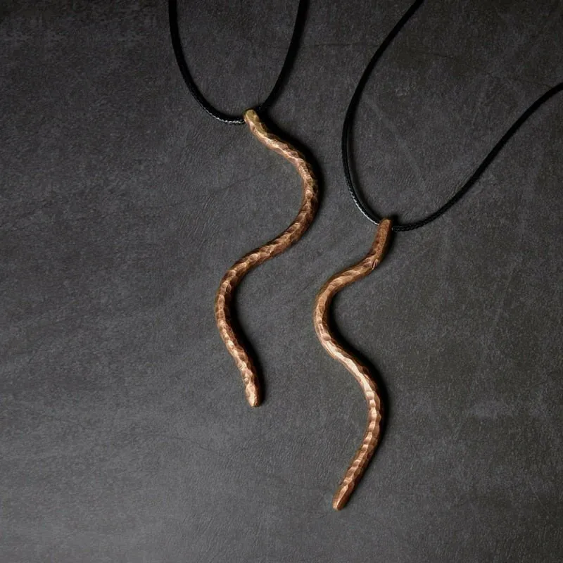 Hand Hammered Solid Copper Pendant Necklace