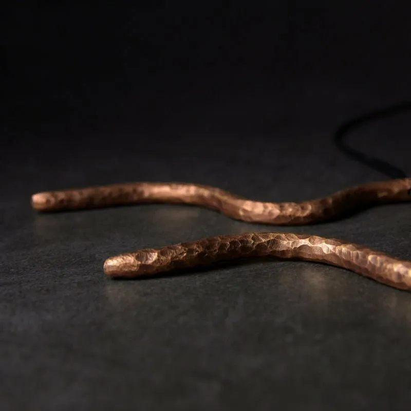 Hand Hammered Solid Copper Pendant Necklace