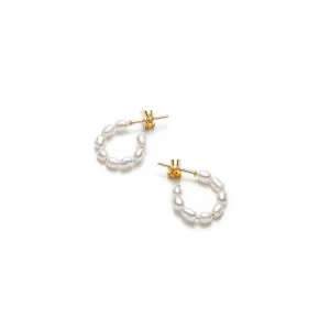 Hoop Pearl Earrings Small