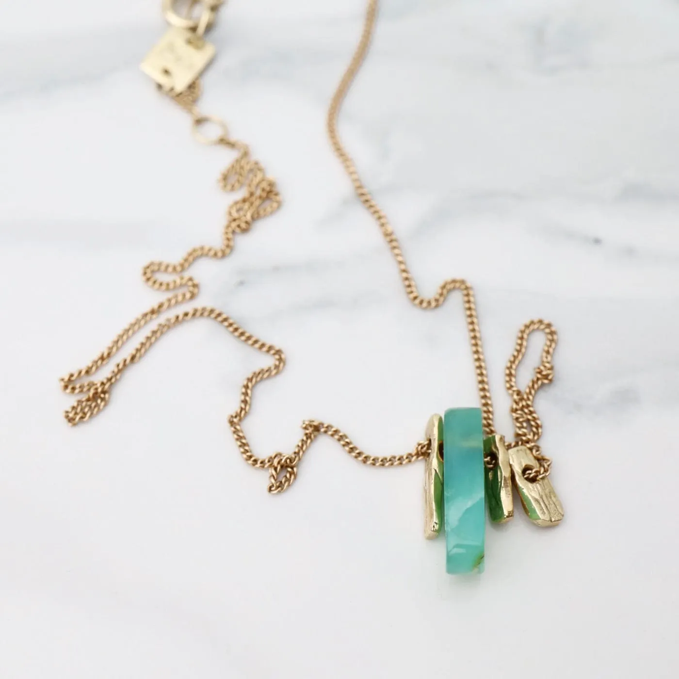 Jamie Joseph Peruvian Opal Slice Necklace