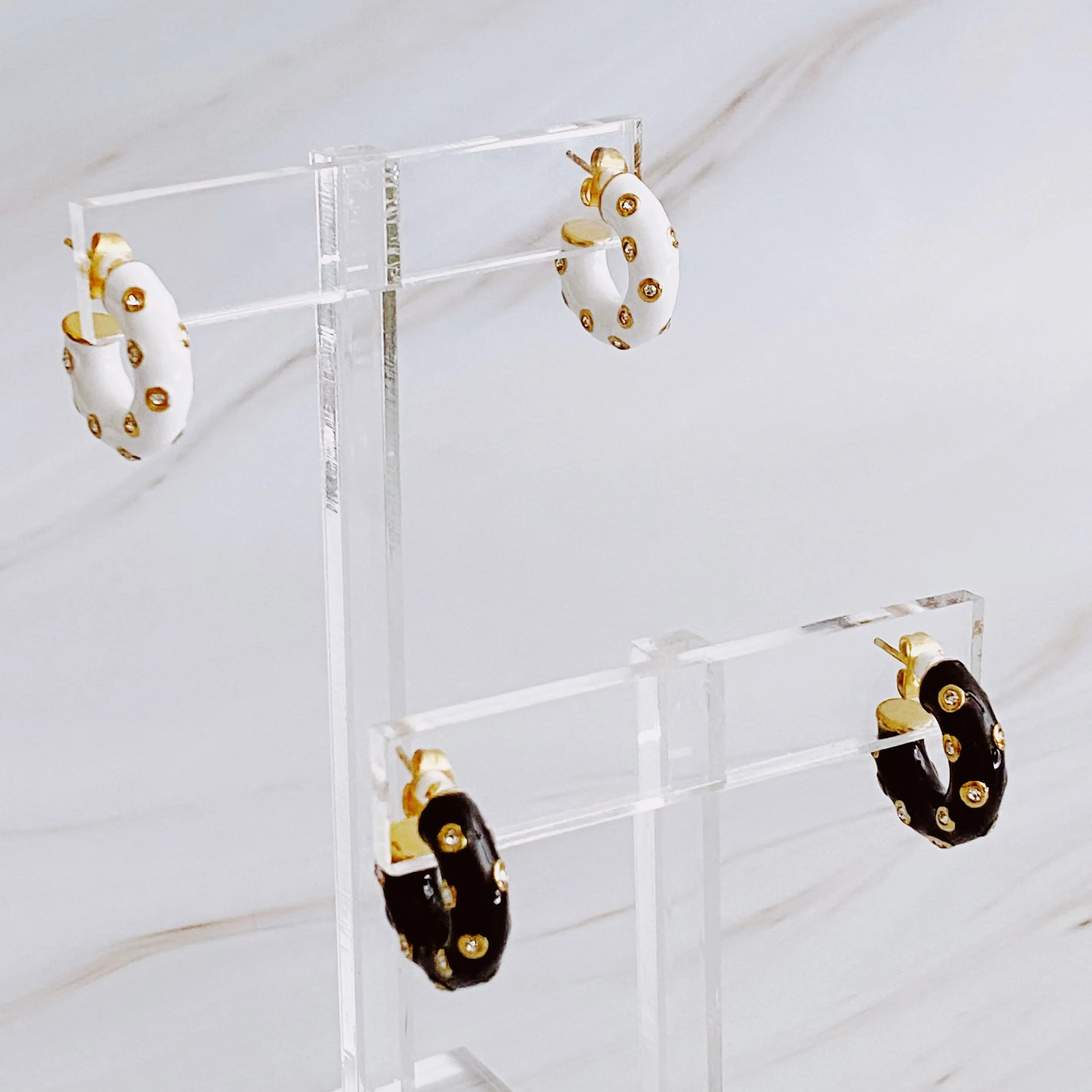 Jeweled Candy Everyday Hoop Earrings