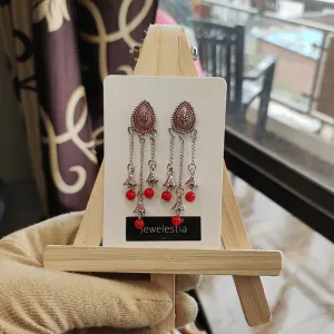 Jewelestia Scarlet Cascade Earrings