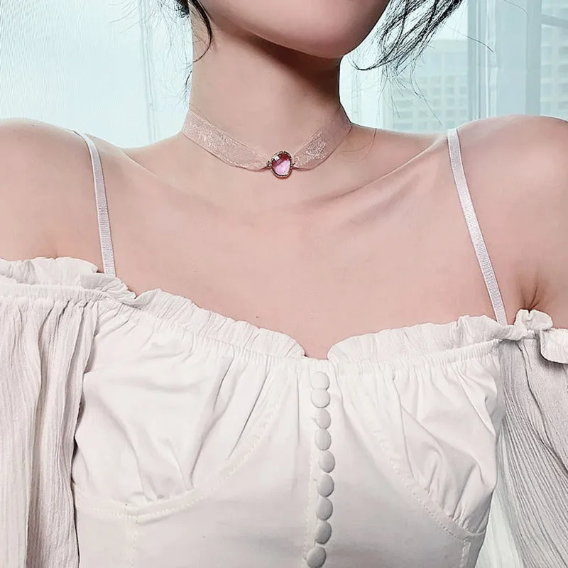 Lace Temperament Necklace Female Clavicle Chain Elegant