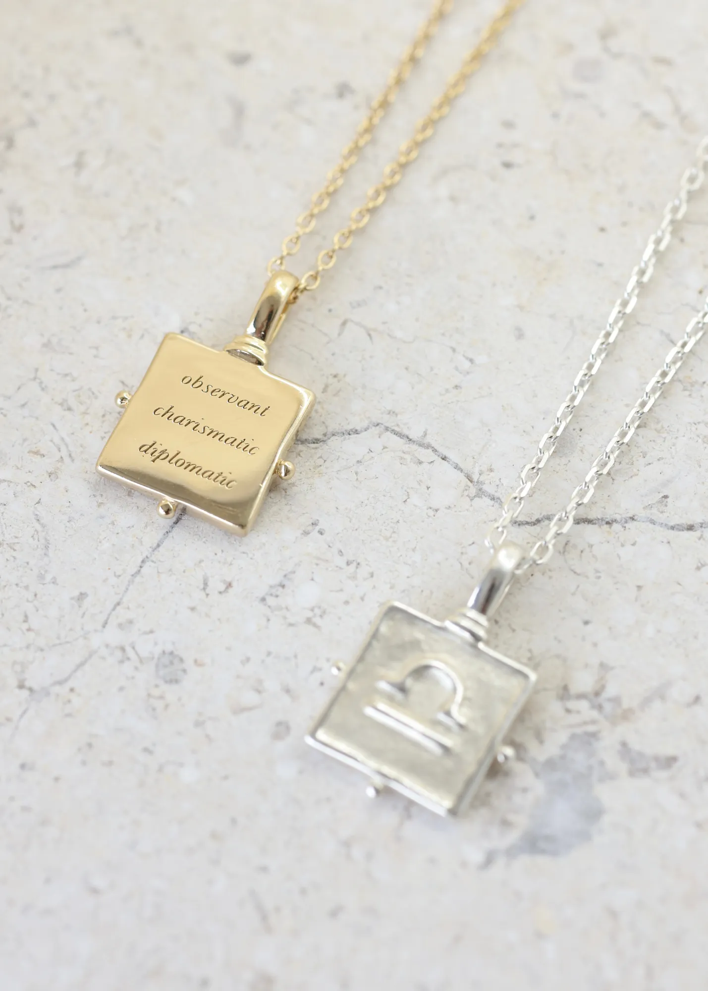 Libra Zodiac Gold Necklace