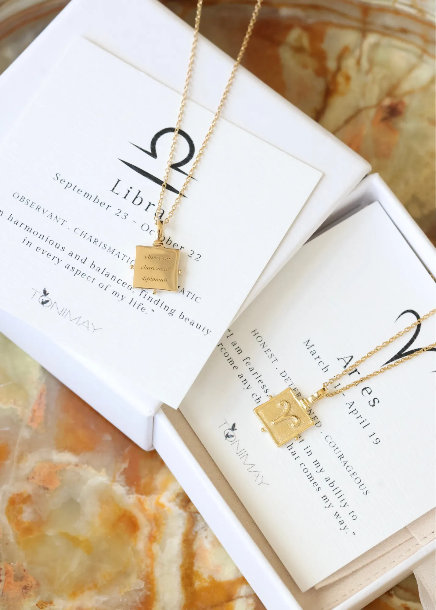 Libra Zodiac Gold Necklace