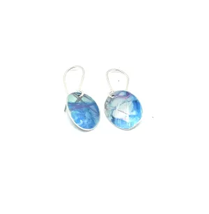 Light blue mix Oval Earrings