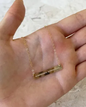 Location Coordinates Bar Necklace