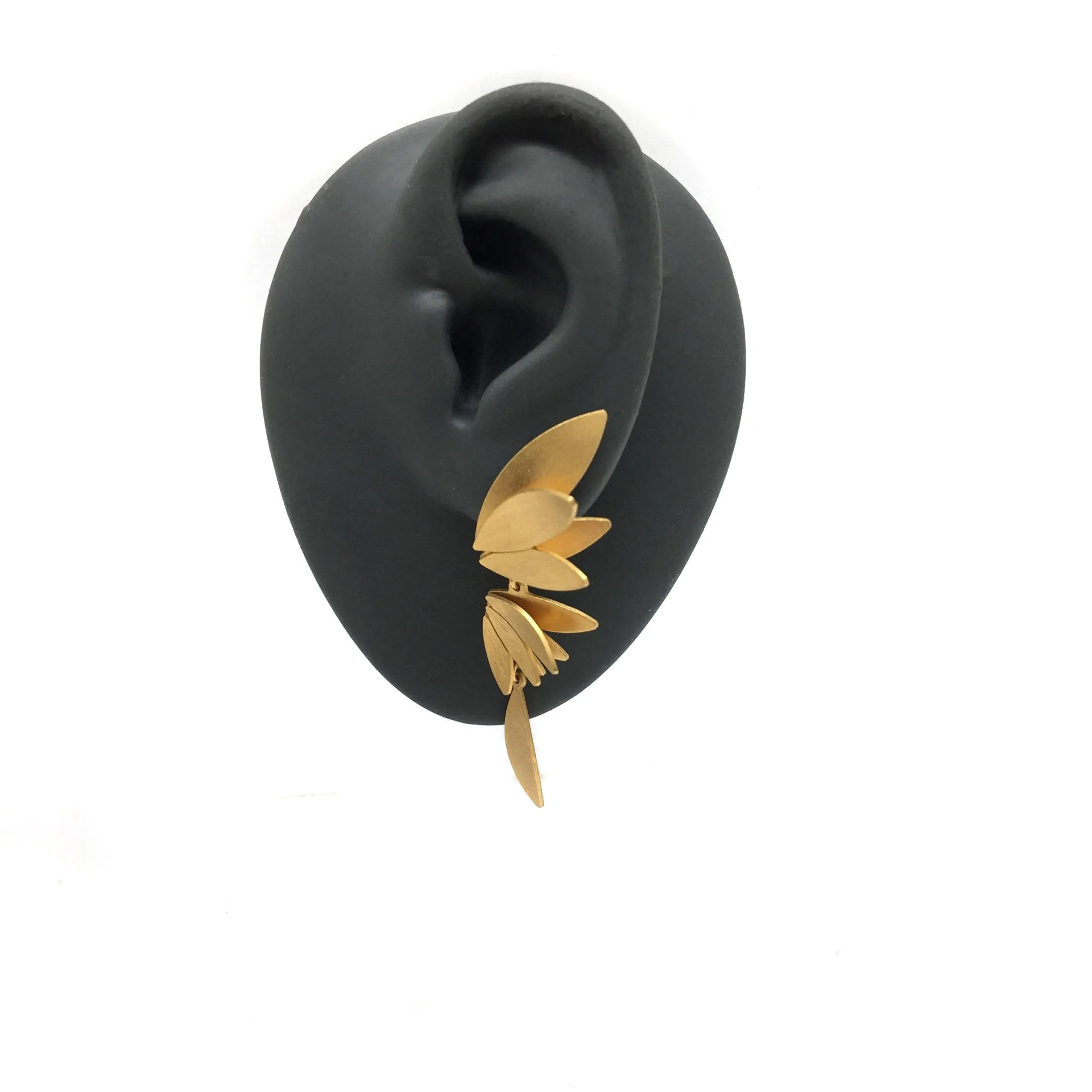 Long Feathered Wing Drops - Gold