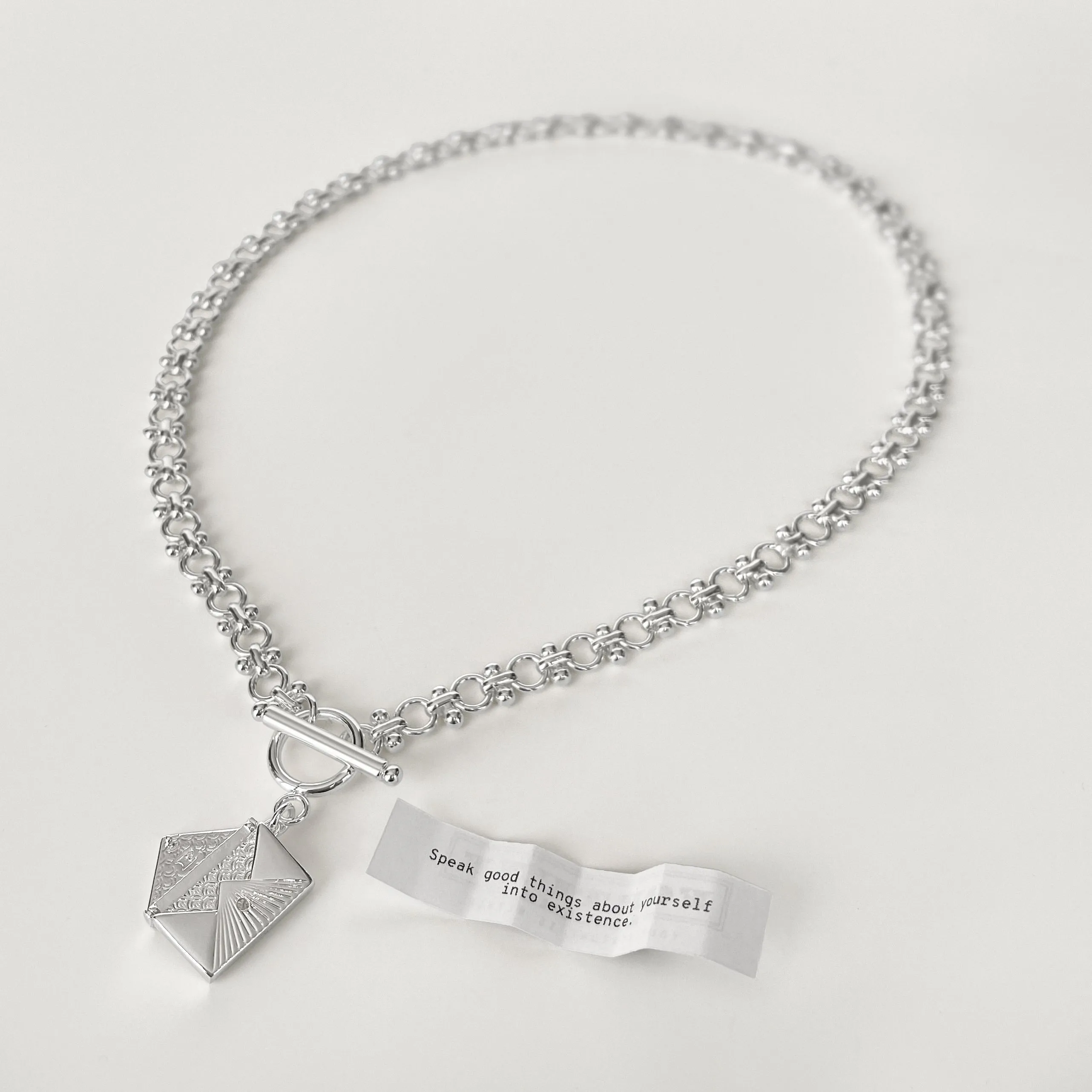 Love Letter Envelope Locket - Silver