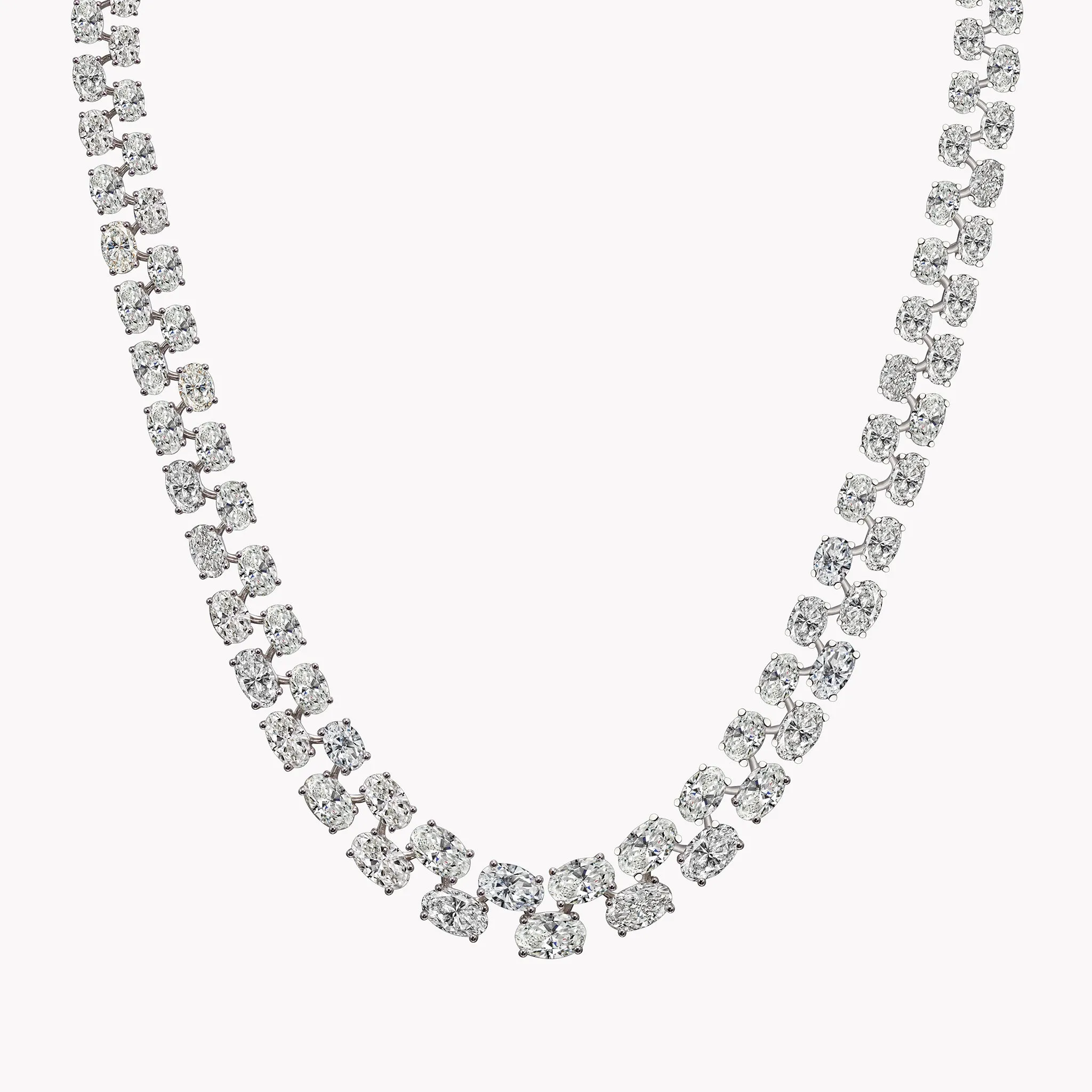 Luxe Riviera Oval Diamond Necklace