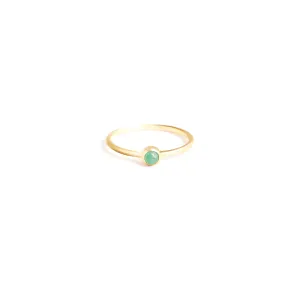 May Emerald Mano Birthstone Ring