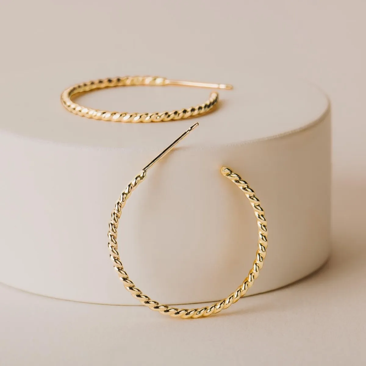 Medium Twist Hoop Earrings