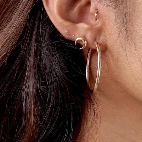 Modern Around Large Hoop Earrings