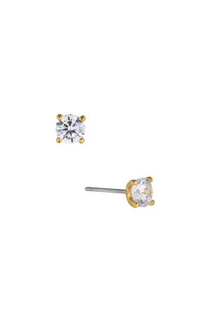 MODERN LOVE SMALL ROUND CZ EARRINGS