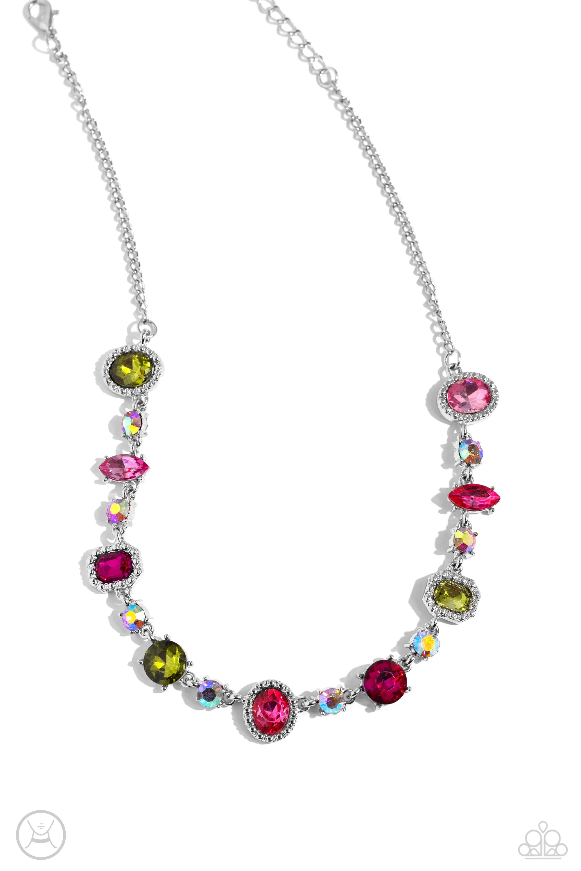 Necklaces Dramatic Debut - Multi Pink/Green